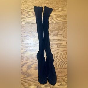 Elegant Midnight Blue Knee High Socks